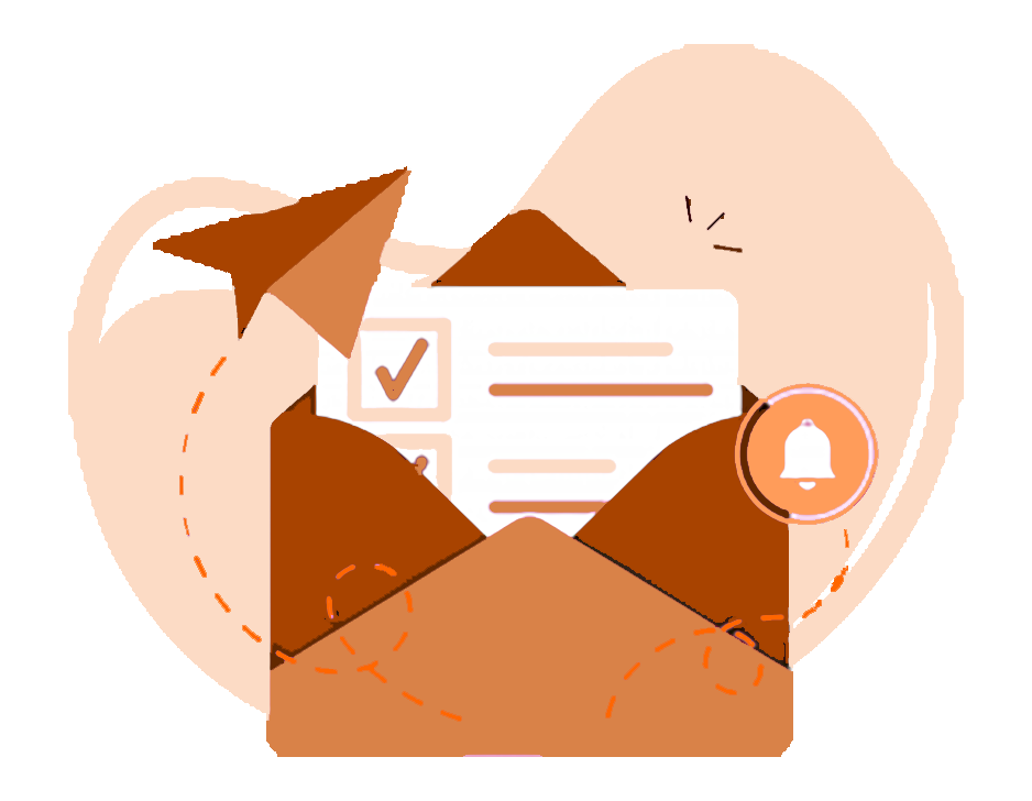 Briefumschlag mit Papierflieger – Nachricht senden oder Newsletter