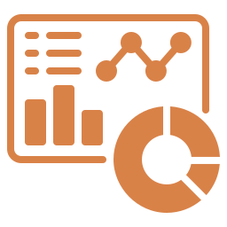 Diagramm mit Balken- und Kreisdiagramm kombiniert – Symbol für Geschäfts- oder Leistungsanalyse.