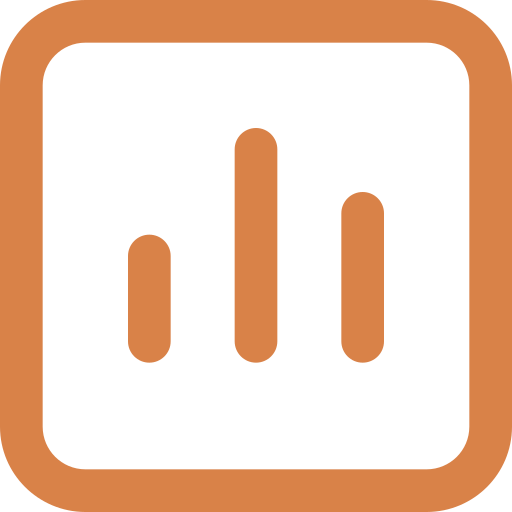 Quadrat mit Balkendiagramm – Statistik oder Analyse