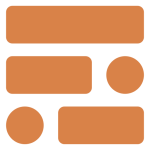 Verschiedene Rechtecke und Kreise – Symbol für Layout oder Organisation