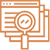 Such- oder Analyse-Icon mit Webseite